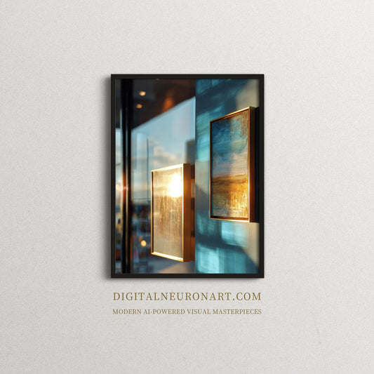 Golden Hour Reflections — Contemporary Minimalist Wall Art