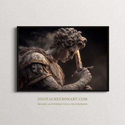 Eternal Warrior – Neo-Classical Fantasy Realism Wall Art | Digital Download Print