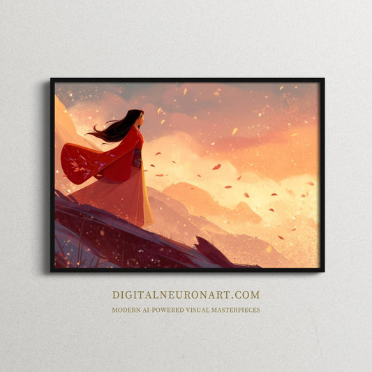 Crimson Silence – Modern Abstract Expressionist Painting | Digital Download Wall Art