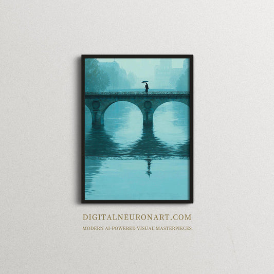 The Bridge of Silence — Cinematic Blue Paris Rain Scene
