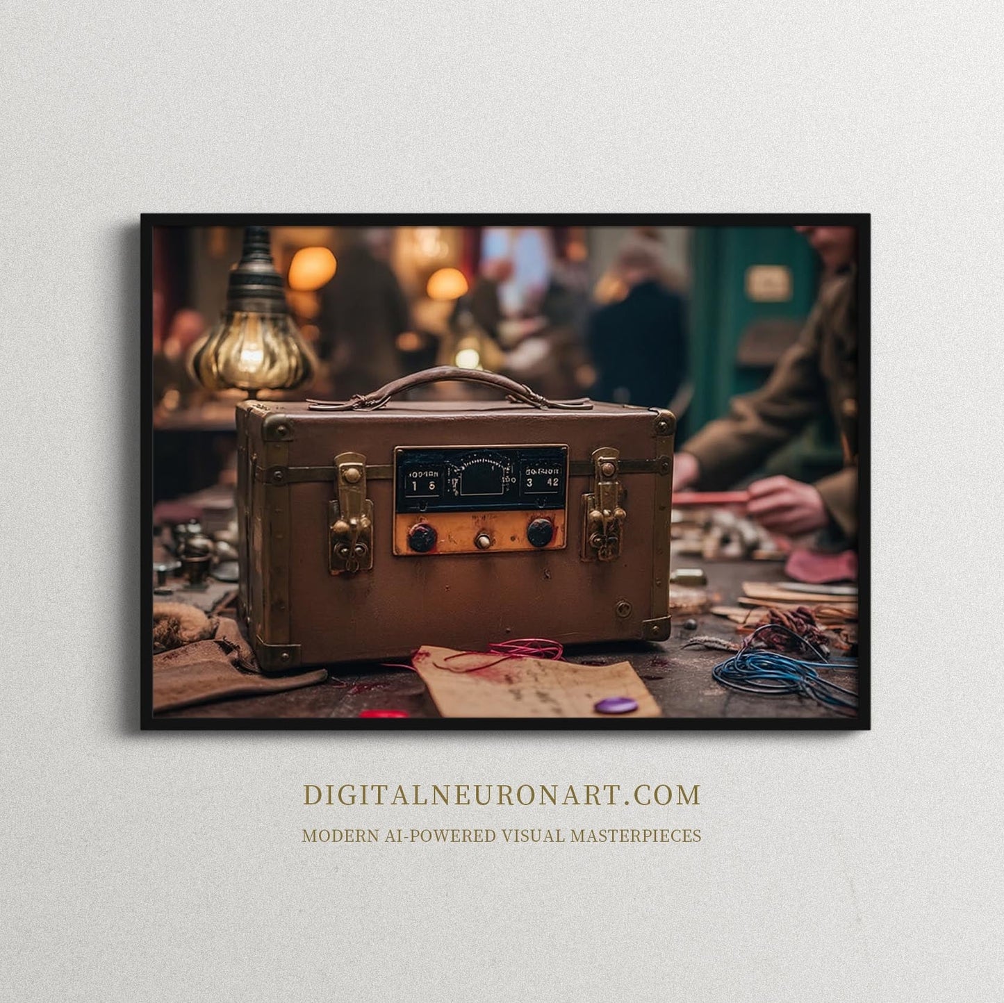 The Forgotten Transmitter – Steampunk Vintage Radio Art | Cinematic Industrial Digital Download