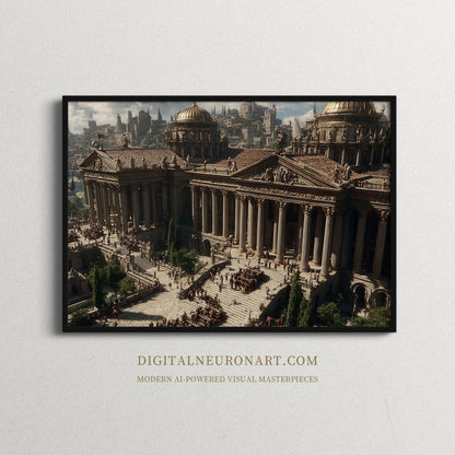 Temple of the Empire – Neoclassical Realism Digital Wall Art | Ancient Rome Epic Architecture Download