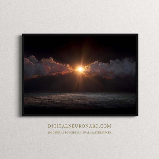 Breaking Dawn – Digital Realism Atmospheric Landscape | Sunrise Wall Art Digital Download