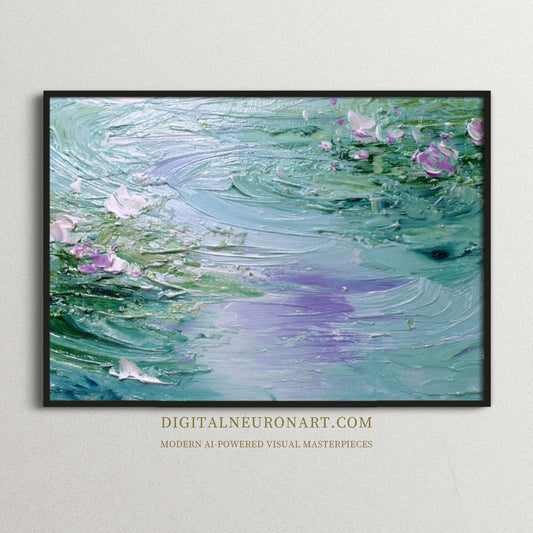 Whispers on the Water – Digital Download Oil Painting | High-Resolution Wall Art