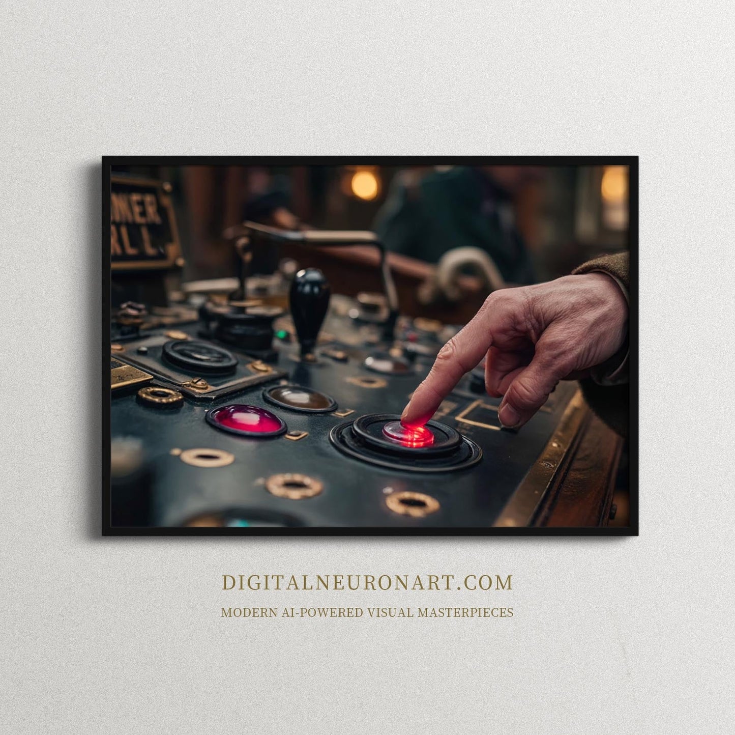 The Last Switch – Steampunk Control Panel Art | Cinematic Industrial Wall Decor