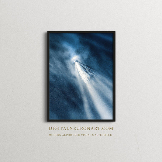 The Light Ascends — Abstract Cosmic Minimalist Wall Art