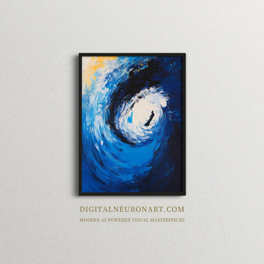 Into the Abyss – Modern Abstract Expressionist Painting | Digital Download Wall Art