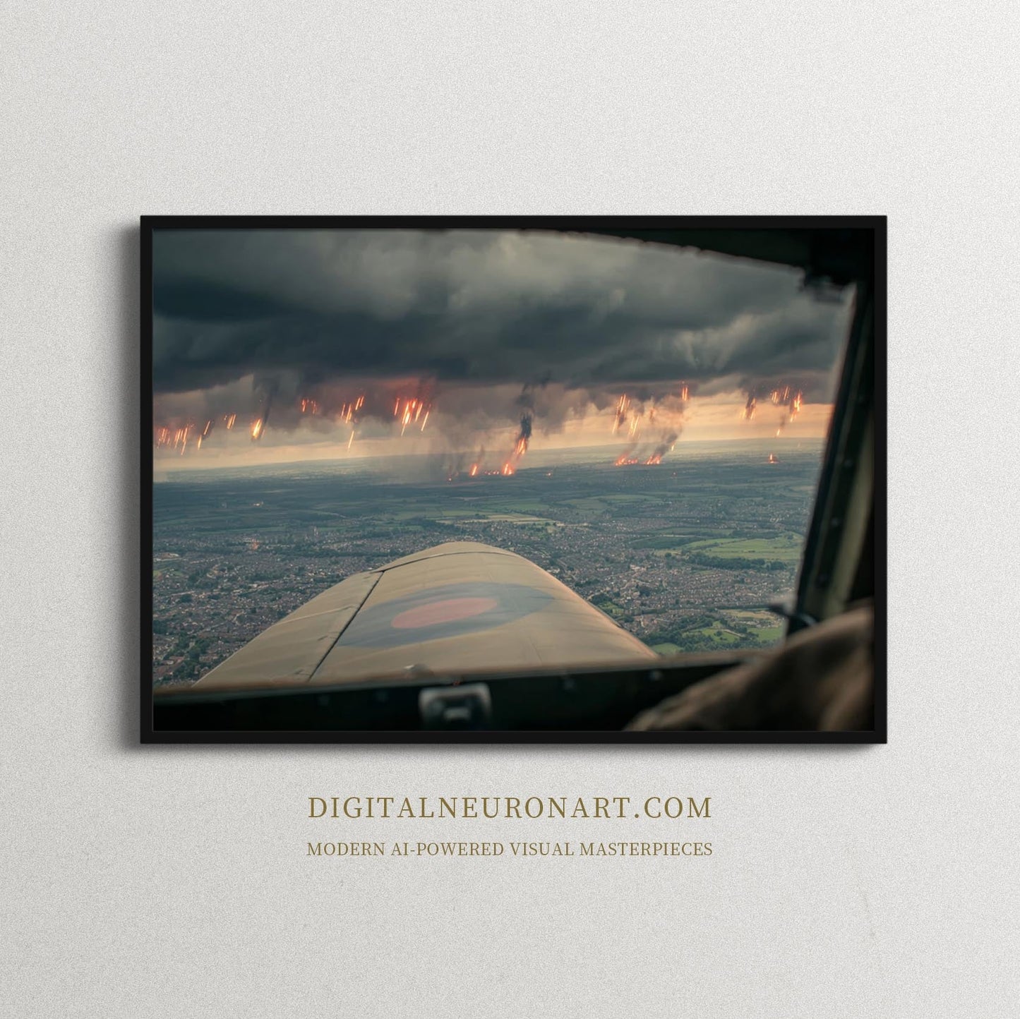 Storm Over the Battlefield – Cinematic War Aerial Art | Digital Download