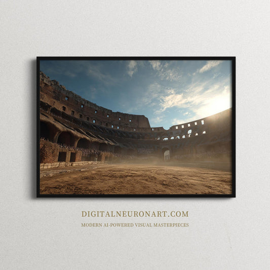 Colosseum at Dawn – Historical Realism Digital Wall Art | Ancient Rome Digital Download