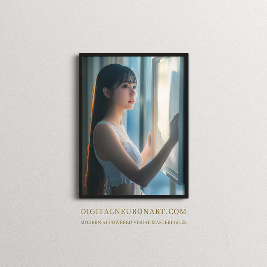 Through the Morning Light — Soft Cinematic Portrait Wall Art