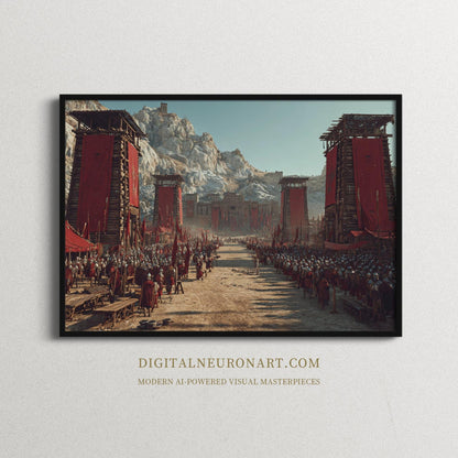 Epic Roman Siege – Historical Realism Digital Wall Art | Ancient Army